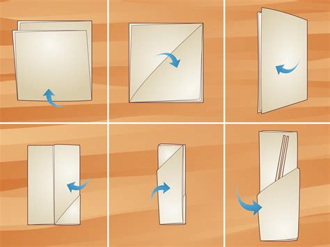how to fold a paper napkin with silverware