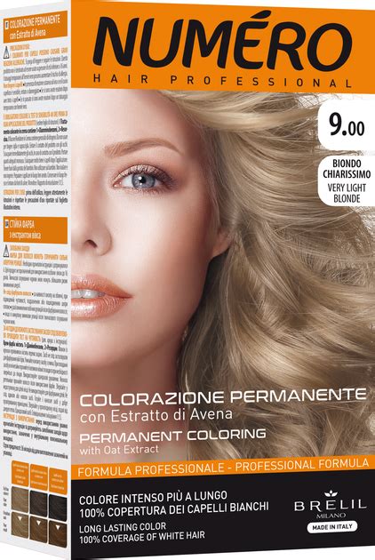 Краска для волос Brelil Numero 9.00 Very light blonde Светлый блонд 140 ...