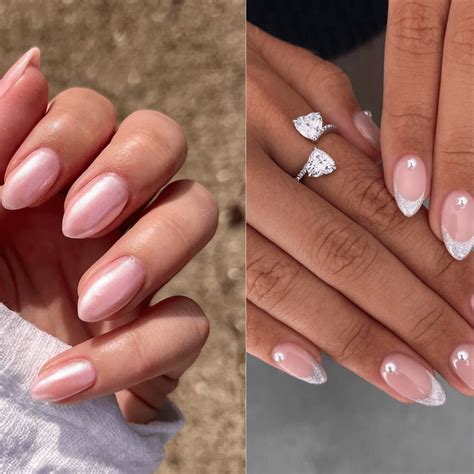 Baby Pink Nails With Diamonds