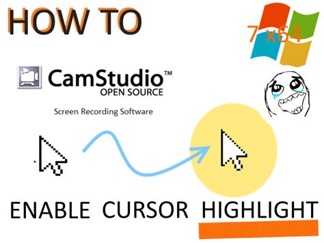 CamStudio screen recorder - enable cursor highlight on Windows | Screen ...