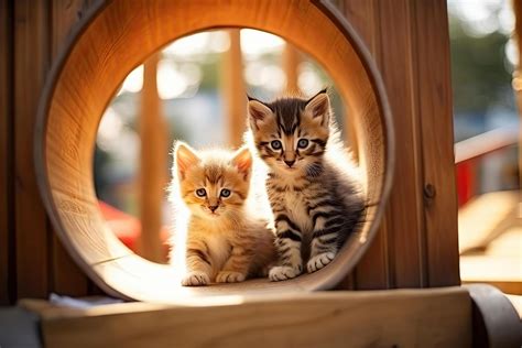 cute  kitten cats  playing   playground