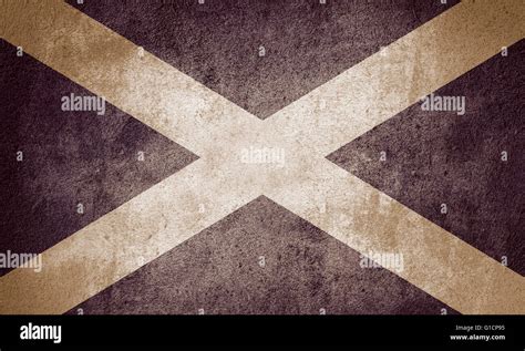 flag of Scotland or Scottish banner on stone background Stock Photo - Alamy