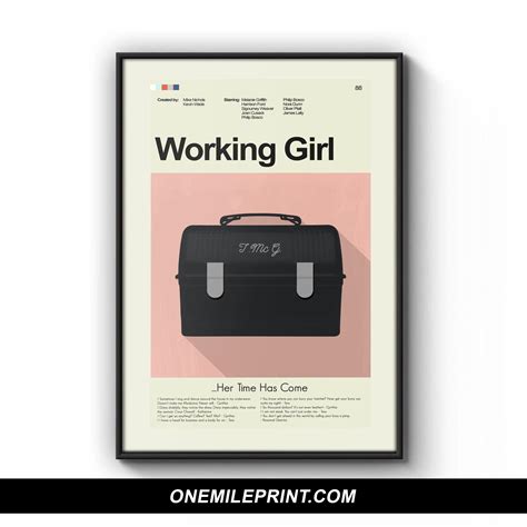 Mid Century Modern Working Girl Movie Poster