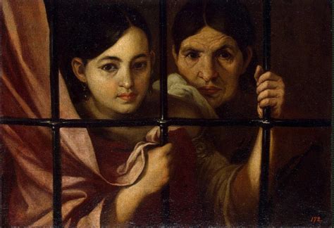 Bartolomé Esteban Murillo - Dos mujeres detrás de una reja, 1645 ...