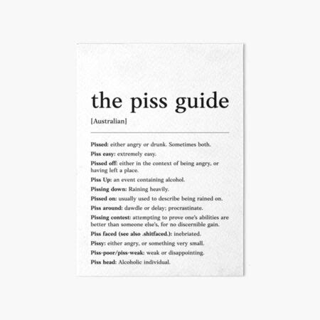 "the piss guide | Funny Australian slang, phrase and humor definition ...