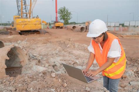 premium photo civil engineers working   construction sitethe