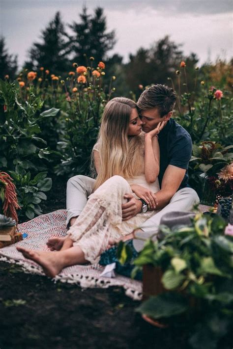 Romantic, Rainy Day Flower Picking Engagement Session | Edmonton ...