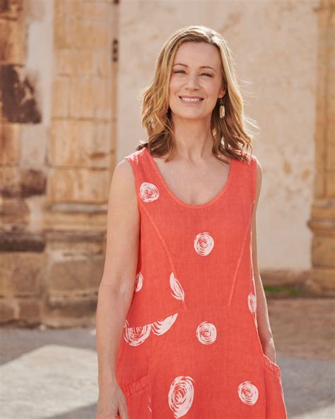 Giant Coral Spot | Womens Pocket Pinafore Dress | WoolOvers AU