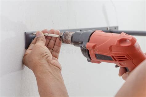 worker drilling stock image image  housework holding