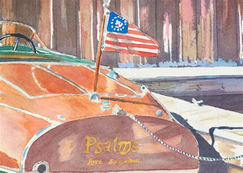 Wooden Boat Paintings Boat Paintings Boat Watercolors - Etsy