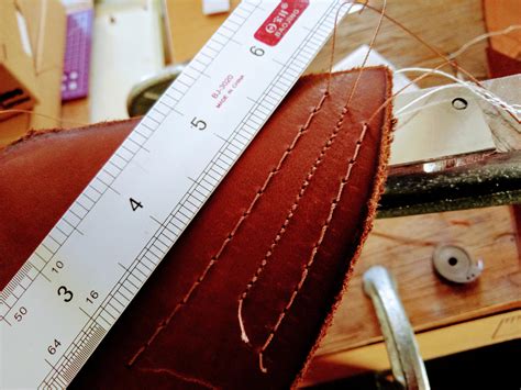 Stich length of my chinese sewing machine. I'm getting it dialed in ...