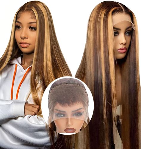 Amazon.com: Zomgurd 28 Inch 613 Lace Front Wig Human Hair 13x4 Deep