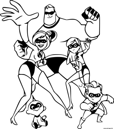 Coloriage les indestructibles disney - JeColorie.com