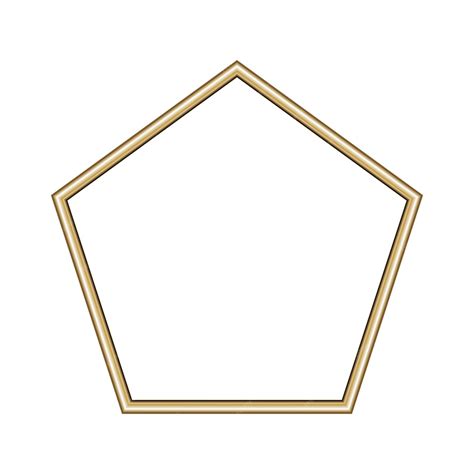 Premium Vector | Pentagon gold frame Isolated luxury pentagon golden
