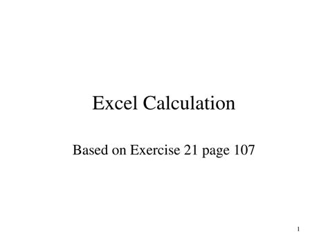 excel calculation powerpoint    id