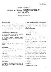 wheat flour method  determination  wet gluten bureau
