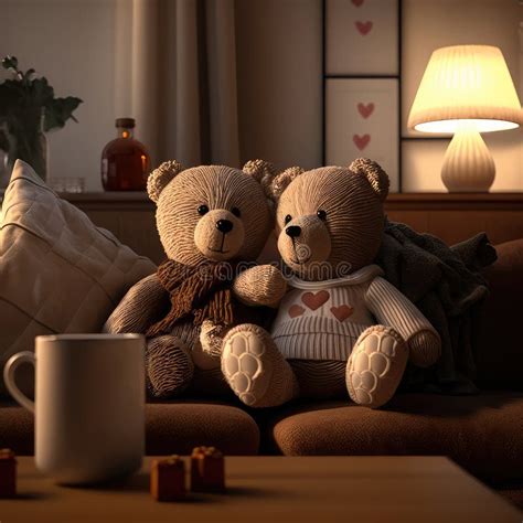 Teddy Bears with Hearts. Holiday Concept, Gift Stock Image - Image of ...