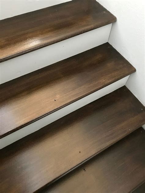 How to Paint Stairs to Look Like Wood - The Blue Door & More