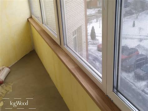 Подоконники из массива дуба, покрытие натуральным лаком | FogWood