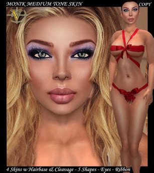 Second Life Marketplace - Female Skins - [Monik Medium Skin-B] -(28 ...