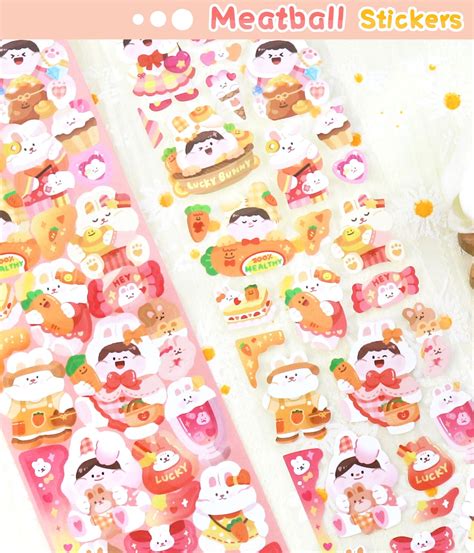 Meatball Year of the Rabbit Sticker Tape, Kiss-cut Stickers, Original