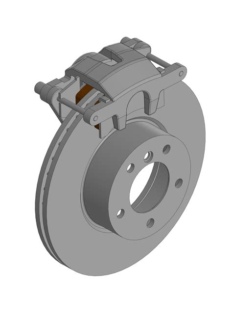 3D сборка тормозного механизма типа Wilwood GM Metric - Чертежи, 3D ...