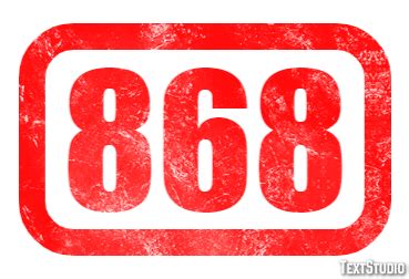 868 Text Effect and Logo Design Number
