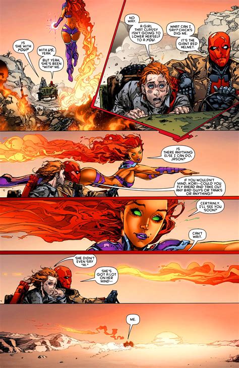 Red Hood And The Outlaws Starfire Nightwing