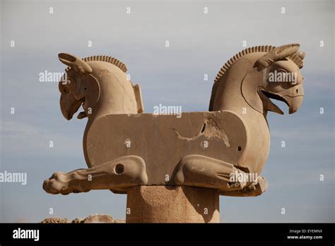 Mythical bird 'Homa'; Persepolis, Iran Stock Photo - Alamy