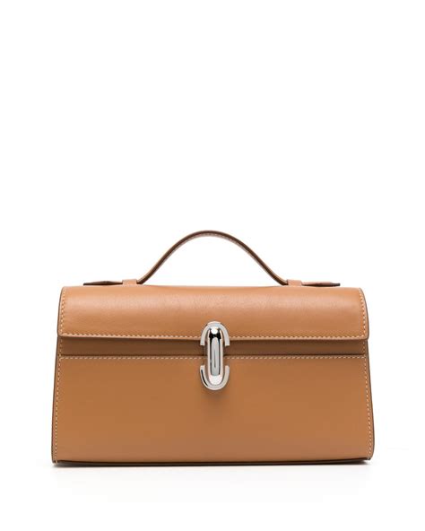 SAVETTE Symmetry Pochette Top Handle Bag in Brown | Lyst