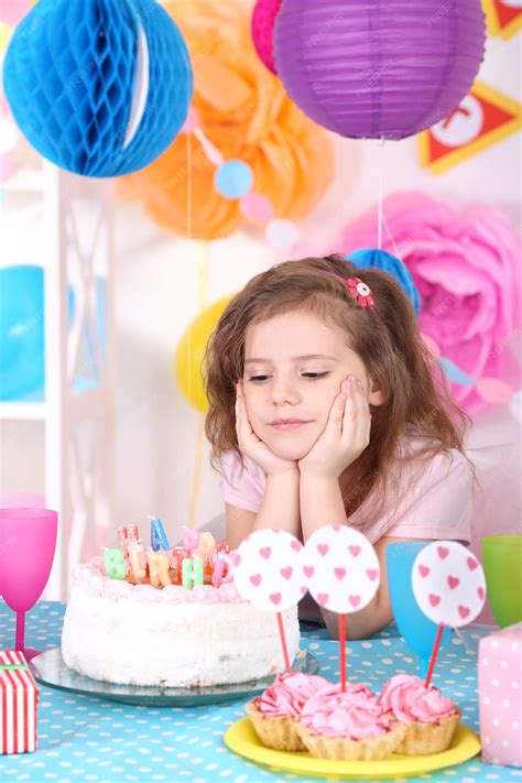 Premium Photo | Pretty little girl celebrate her birthday
