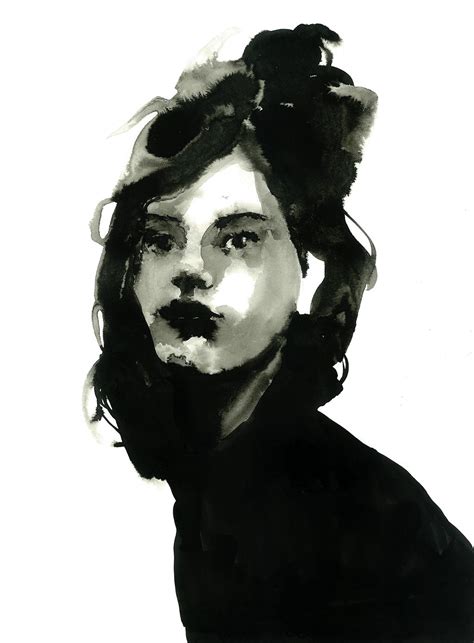 Indian ink portrait on Behance L'art Du Portrait, Portrait Sketches ...