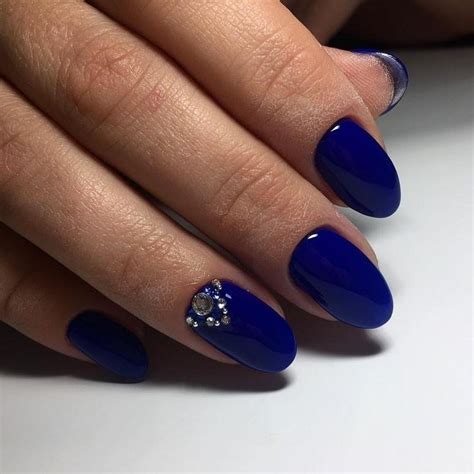 Маникюр На Круглые Ногти Синие — Richnail.ru