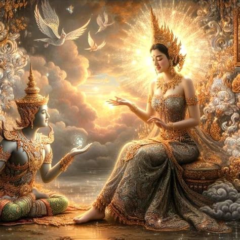 Credit to: Chenchira Saetang | Goddess art, Thai art, Japanese tattoo art