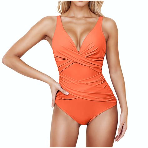 Women's Underwire Swimsuits One Piece Twist Front Ruched Push Up