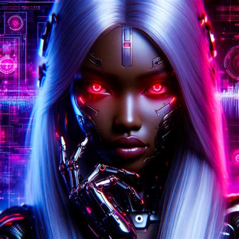 premium photo cyber girl image symbol  technofemininity