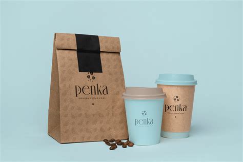 Логотип кофейни Penka on Behance