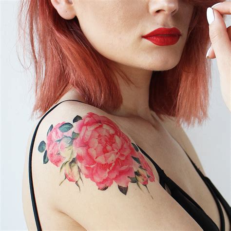 Vintage Flower Watercolor Temporary Tattoo – TattooIcon