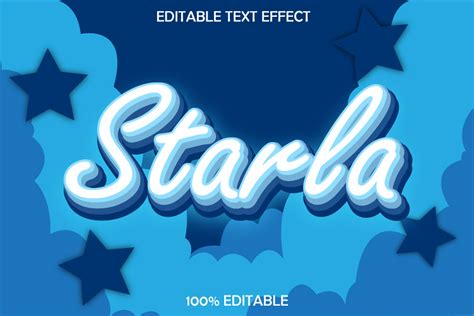 Starla Editable Text Effect Graphic by manuver.ngorhulup · Creative Fabrica