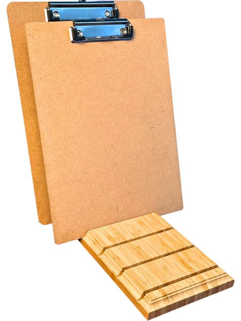 amazoncom clipboard holder elegant bamboo organizer stand