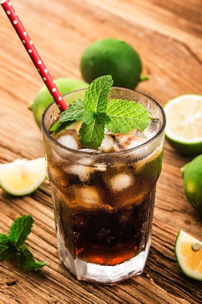 premium photo  glass  lemon coke