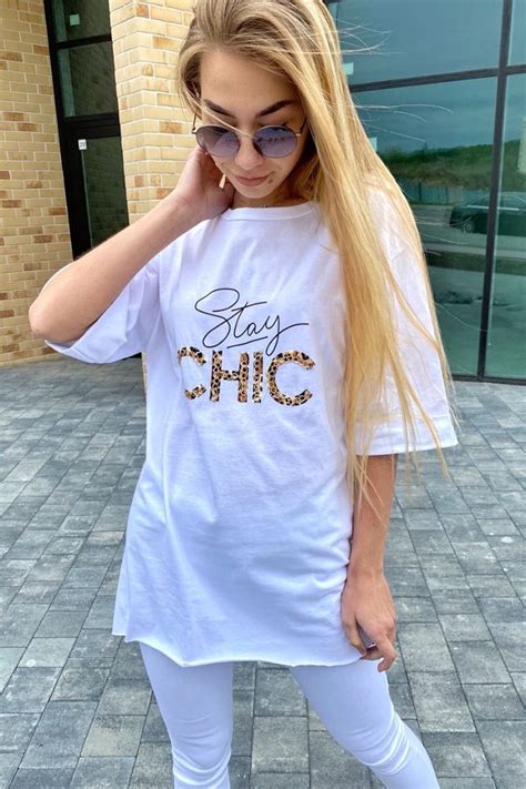 ДЛИННАЯ ФУТБОЛКА ЖЕНСКАЯ STAY CHIC