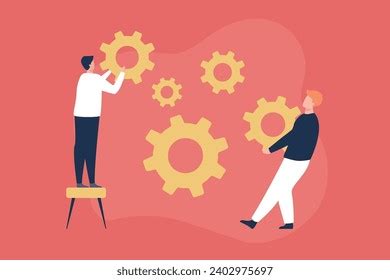 Trendy Illustration Which Depicts Two Guys Stock Vector (Royalty Free ...