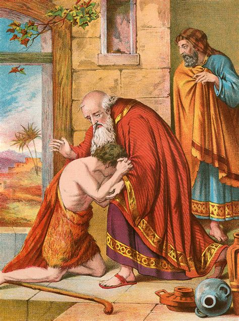 The Return of the Prodigal Son Painting by English School - Fine Art ...