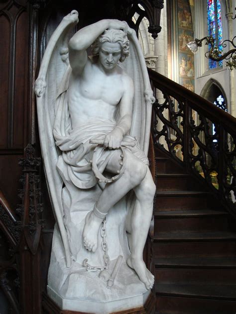 Statue of Lucifer in a Catholic cathedral in Liege, Belgium - 9GAG