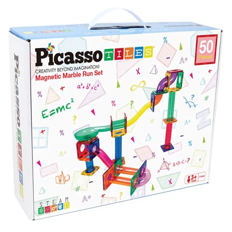 Picasso Tiles Marble Run Building Blocks (50 piece) | Picasso Tiles