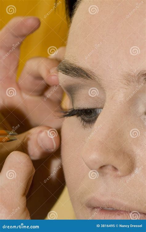 Cosmetics on eyelashes stock image. Image of eyelinercosmetic - 3816495