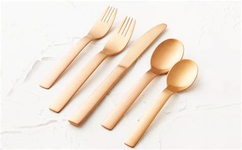 piece copper silverware set   stuff finder