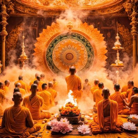 Buddha teaching theravadan buddhists | Premium AI-generated image