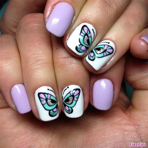 #маникюр, #маникюрлето2016, #дизайн_ногтей, #Маникюр_с_бабочками, # ...